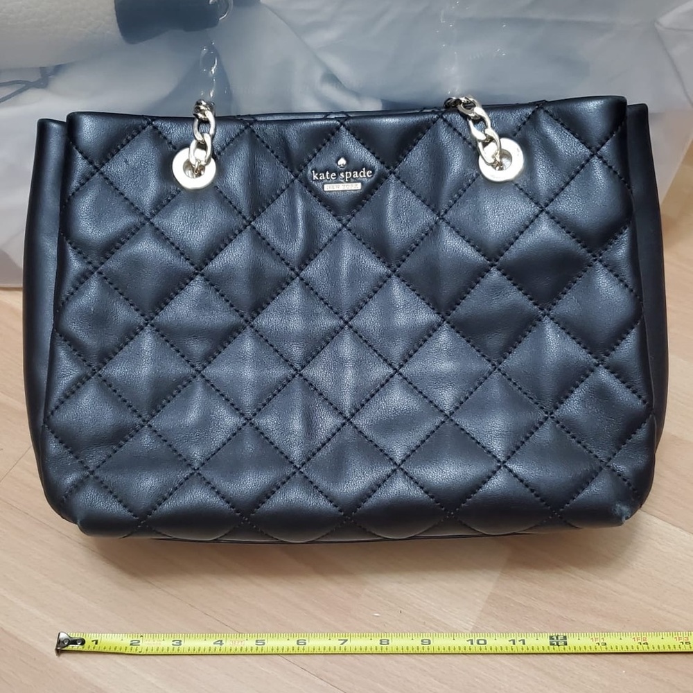 Kate Spade Carey Large Quilted Black Tote Bag